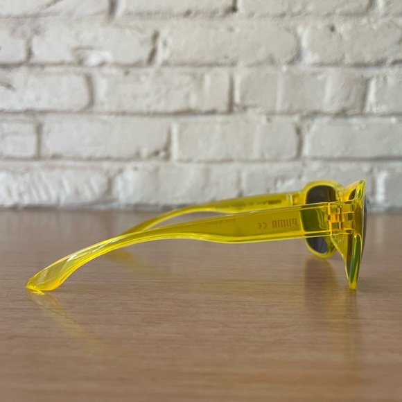 PUMA Unisex Polarized Sunglasses PUD111SA 3D Style V1 56-19-140 Yellow Gold New - Picture 5 of 10